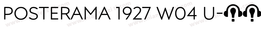 Posterama 1927 W04 U字体转换